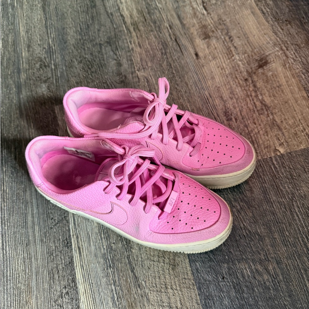 Pink Sneakers with White Soles